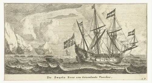 De Zwarte Beer by Reinier Nooms, print, 1652-1654