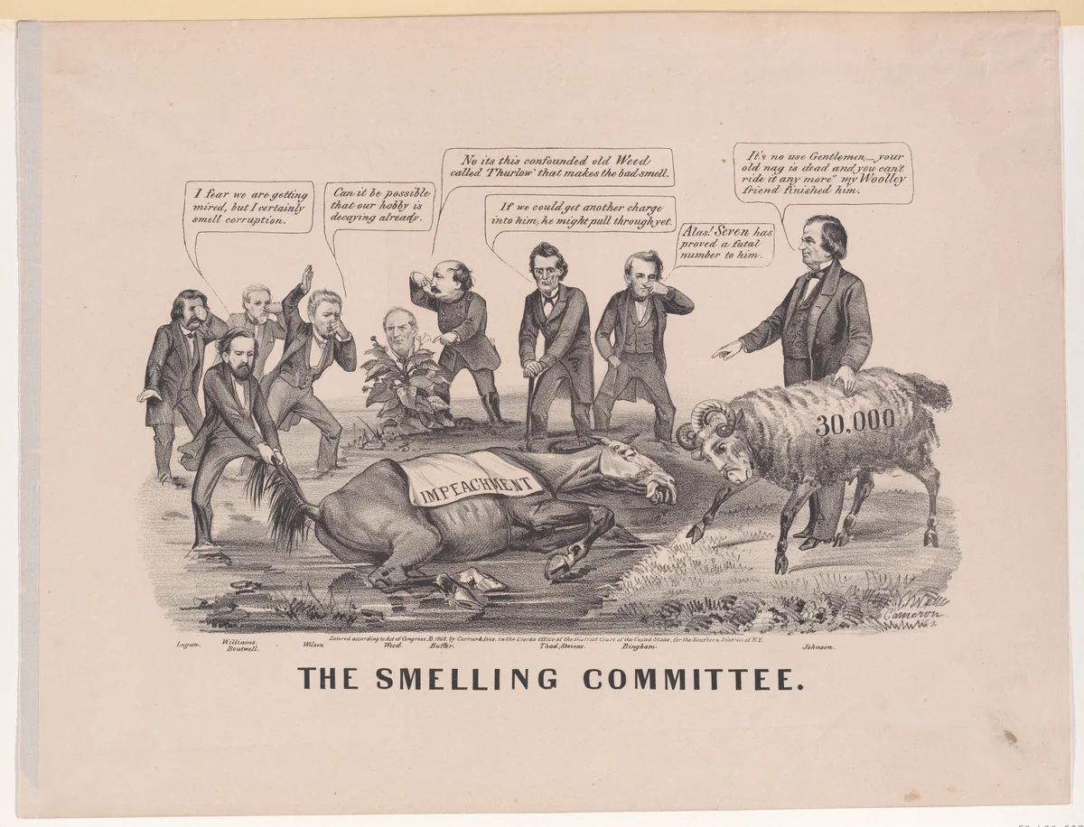 The Smelling Committee by John Cameron, print, 1868