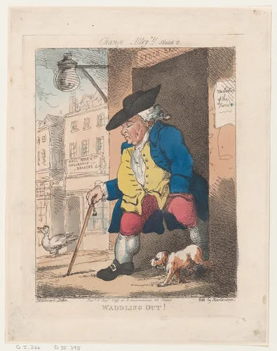 Waddling Out! by Thomas Rowlandson, print, 1799