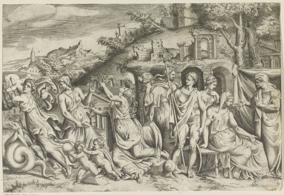 Jason en Medea by Unknown, print, 1501-1580