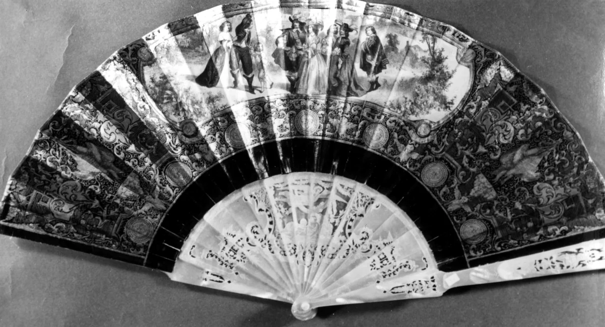 Fan by Italy, textile, 1801-1900