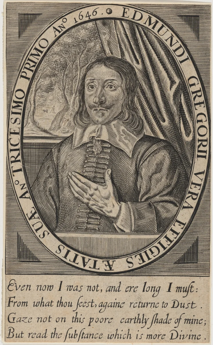 Edmund Gregory by William Marshall, print, 1649