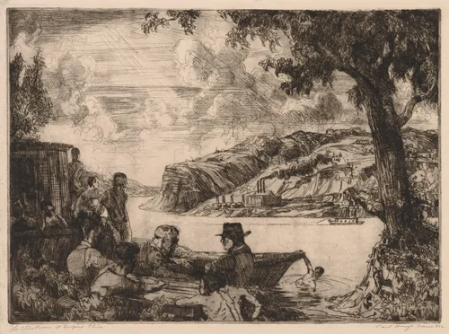 Ohio River at Empire, Ohio by Paul B. Travis, print, 1922