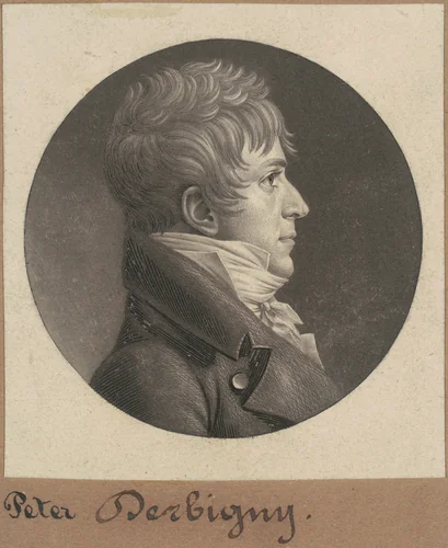 Pierre Auguste Charles Bourguignon Derbigny by Charles B. J. Févret de Saint-Mémin, print, 1805
