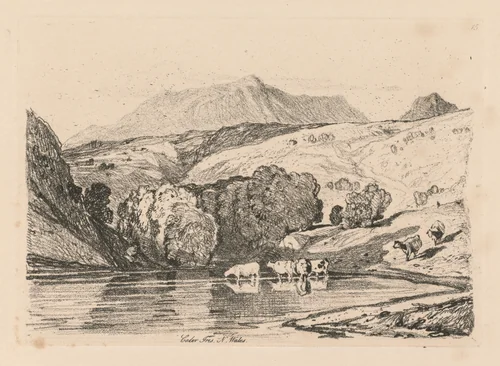 Liber Studiorum: Plate 15, Cader Iris, North Wales by John Sell Cotman, book, 1838