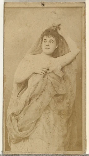 [Actress posing in draped cloths], from the Actors and Actresses series (N145-8) issued by Duke Sons & Co. to promote Duke Cigarettes by W. Duke, Sons & Co., photograph, 1890-1895