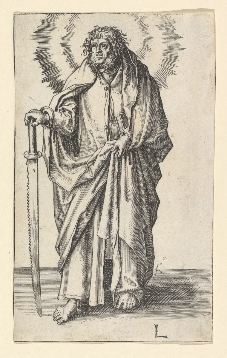 St. Simon by Lucas van Leyden, print, 1505-1515