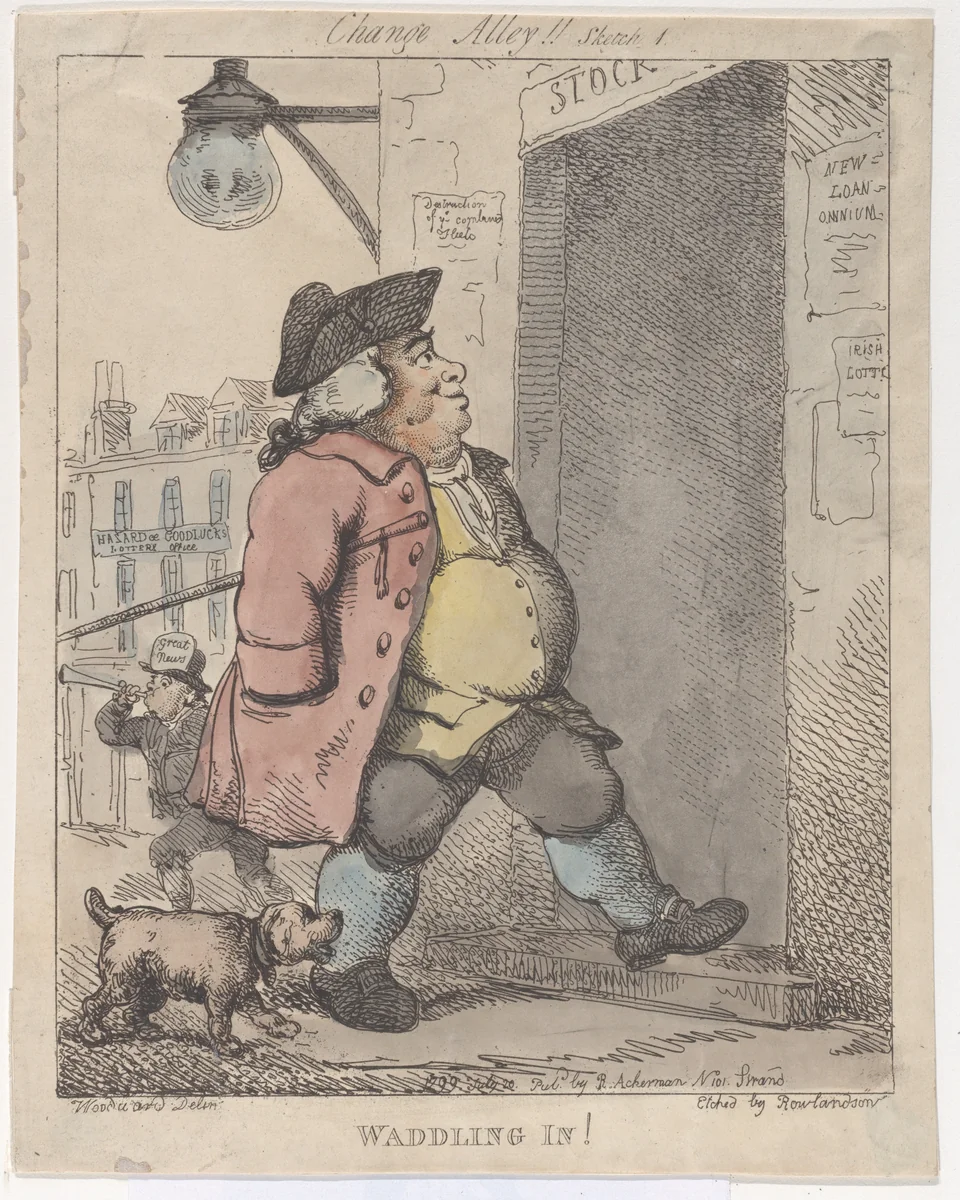 Waddling In! by Thomas Rowlandson, print, 1799
