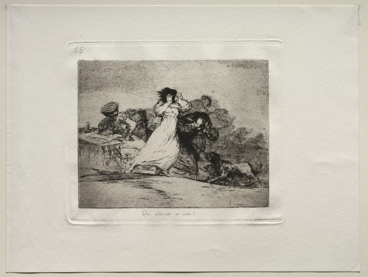 The Horrors of War: What is this Hubbub? by Francisco de Goya, print, 1810-1820