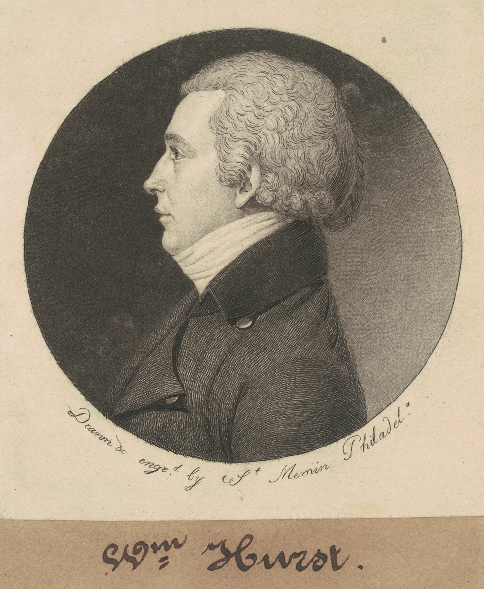 Jonathan Harvey Hurst by Charles B. J. Févret de Saint-Mémin, print, 1798