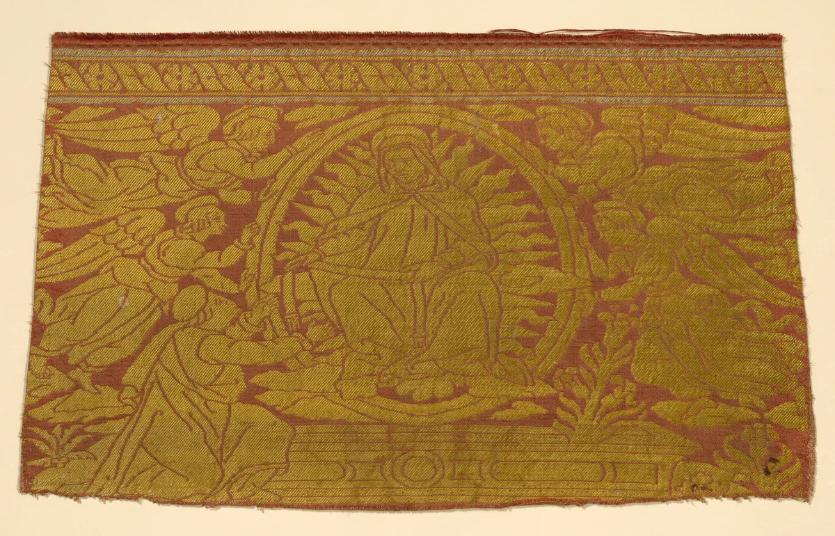 Fragment (From an Orphrey Band) by Italy, textile, 1401-1500