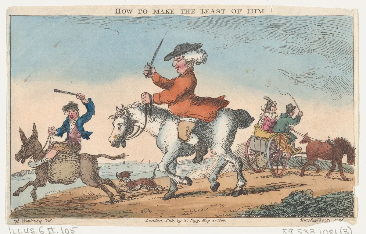 How to Make the Least of Him by Thomas Rowlandson, print, 1808
