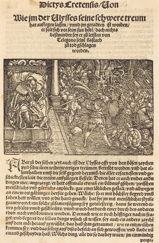 Page from Troianischen Kreig - Ausberg by Hans Weiditz, print, 1536