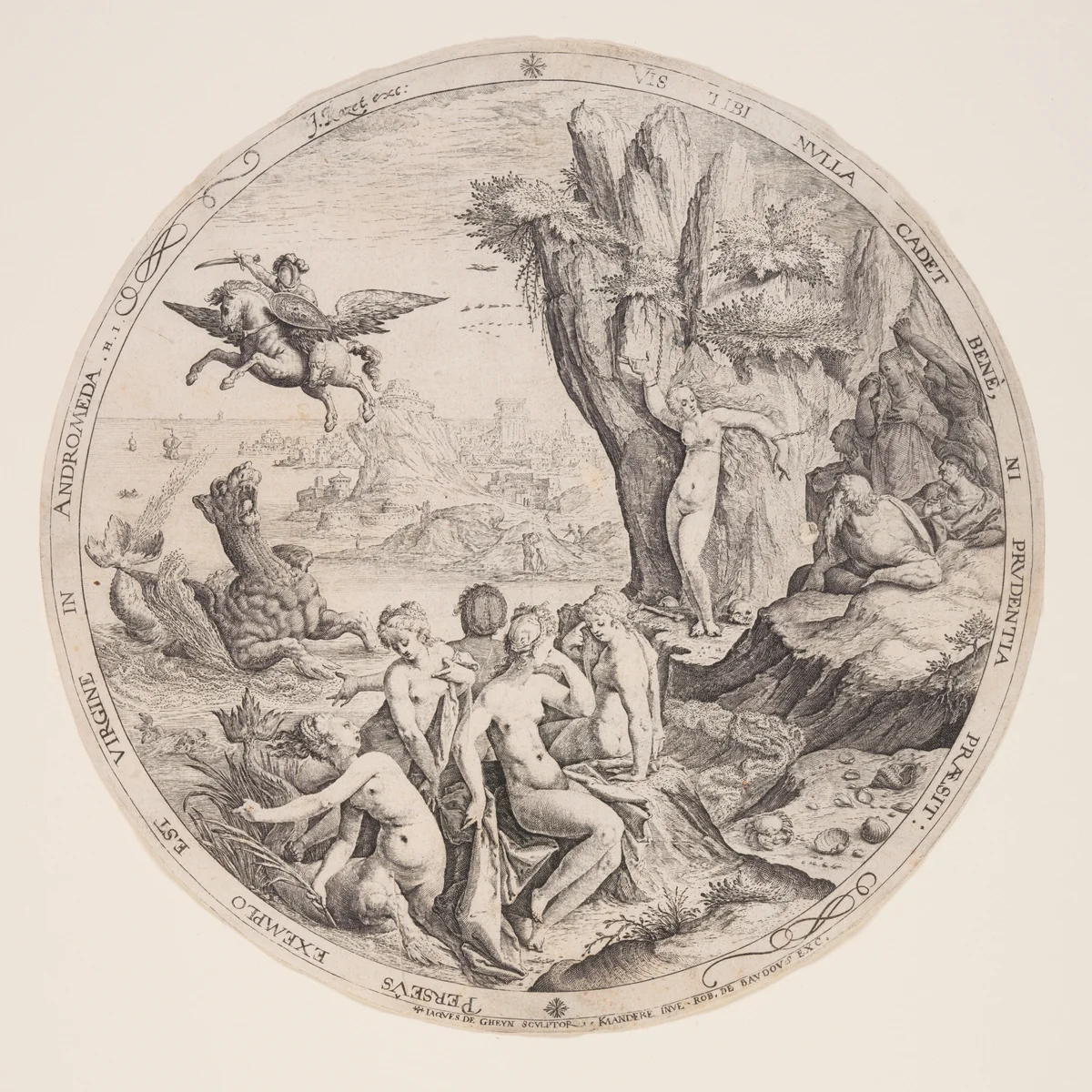 Perseus Liberating Andromeda by Jacques de Gheyn II, print, 1588