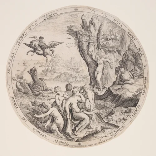 Perseus Liberating Andromeda by Jacques de Gheyn II, print, 1588