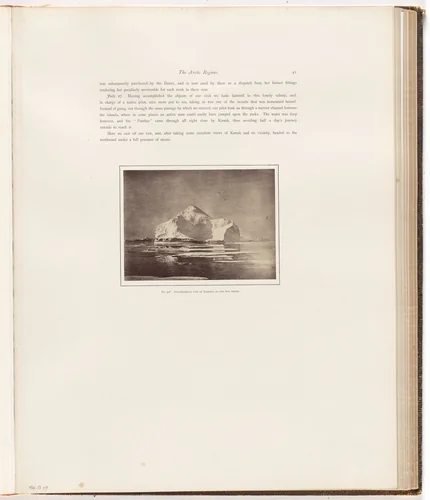 "Instantaneous view of icebergs on our way North" by George P. Critcherson, John L. Dunmore, William Bradford, photograph, 1869