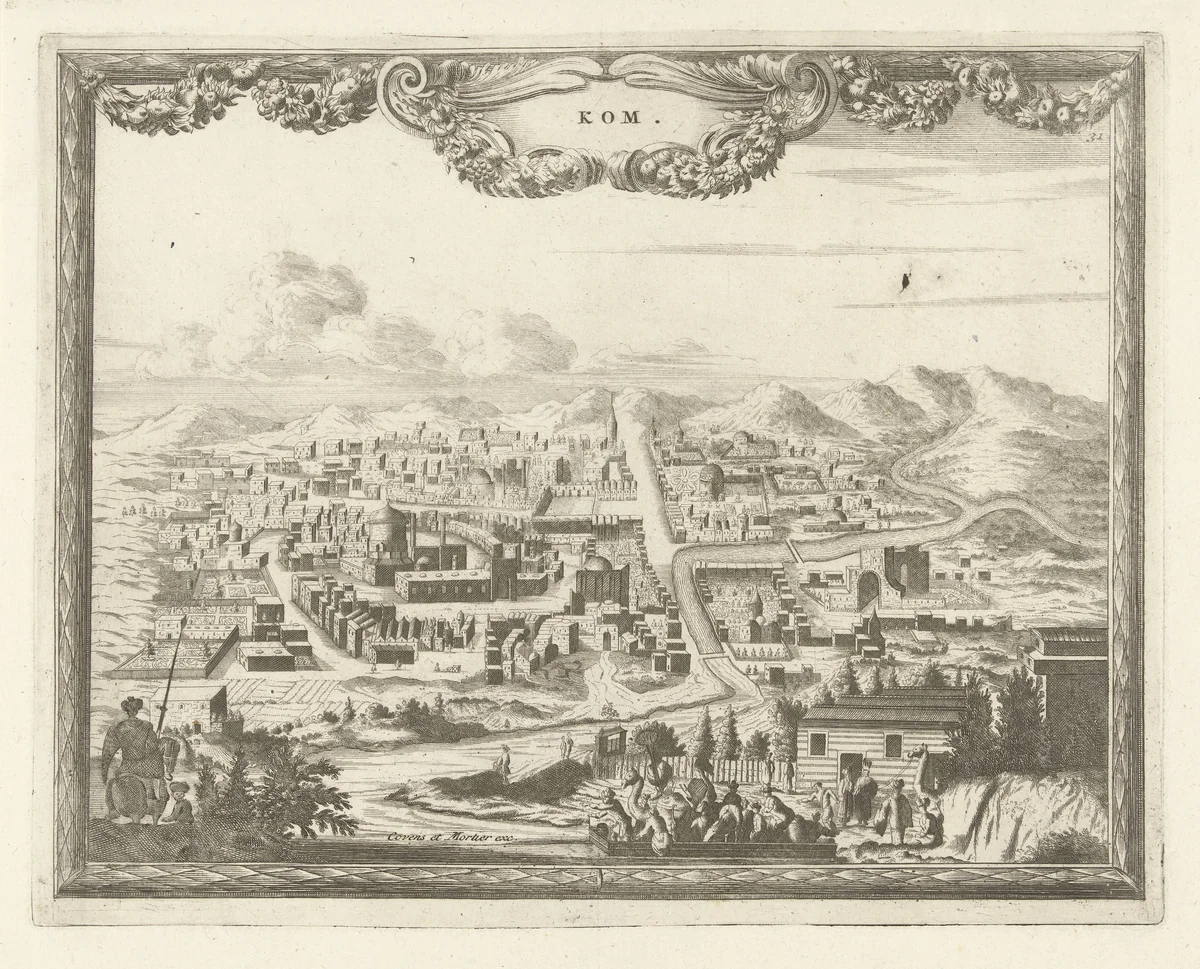 Gezicht op Kom by Thomas Doesburgh, print, 1685-1714