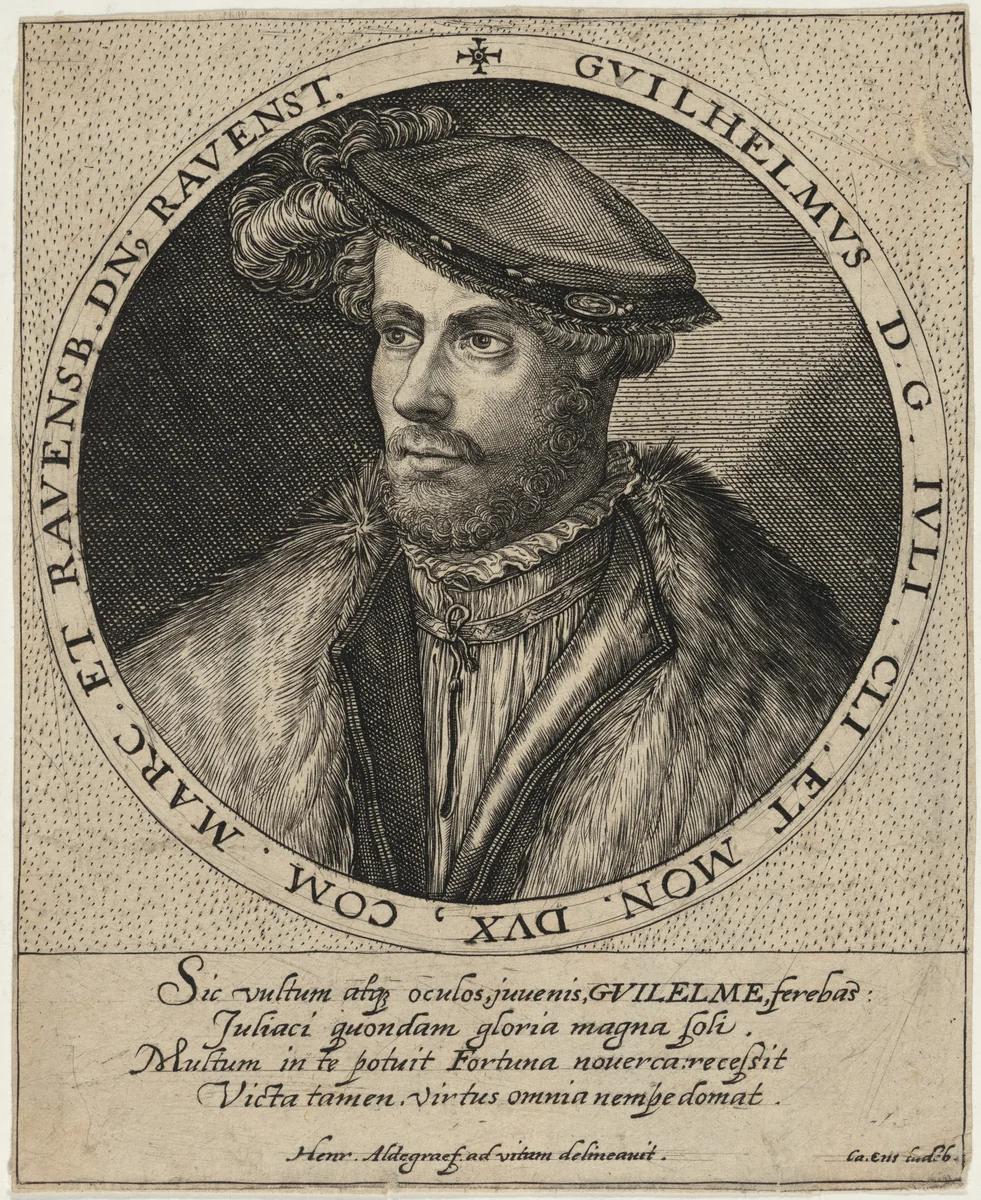William V, Duke of Julich and Cleves by Heinrich Aldegrever, print, 1502-1561