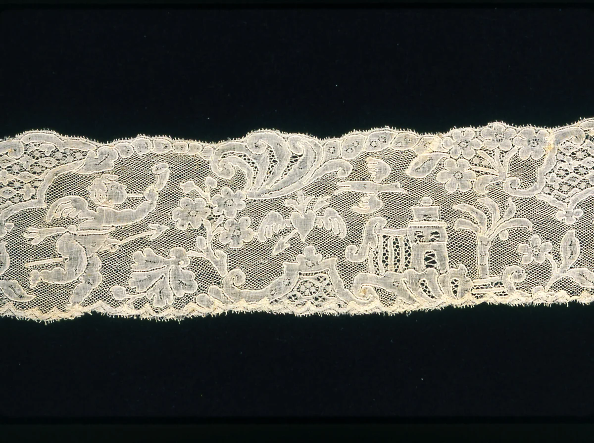 Border by Belgium, Flanders, Mechlin, textile, 1750-1759