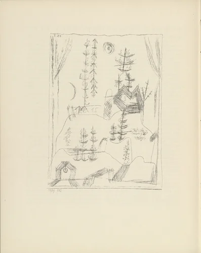 Forest (Wald) (plate, page 142) from the periodical Münchner Blätter für Dichtung und Graphik, vol. 1, no. 9 (September 1919) by Paul Klee, periodical, 1919