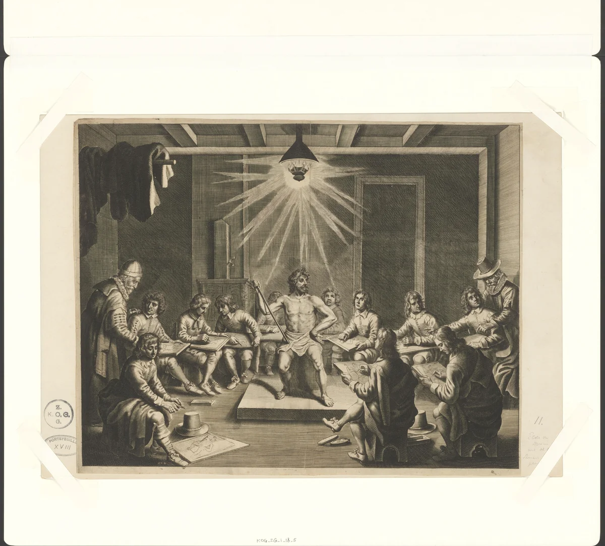 Tekenschool by Crispijn van de Passe, print, 1643