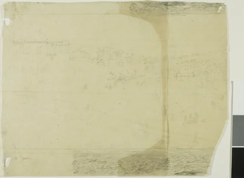 Study for San Francisco, far left section by Charles Meryon, drawing, 1855-1856