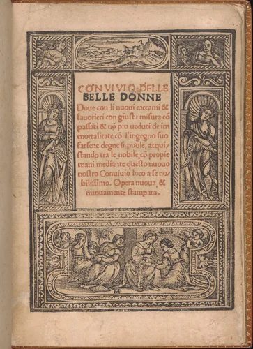 Convivio delle Belle Donne, title page (recto) by Nicolò Zoppino, book, 1532