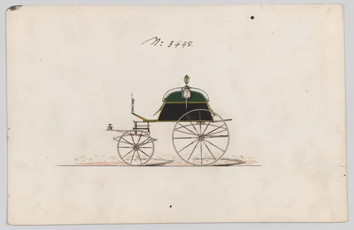 Crescent Cart #3448 by Brewster & Co., drawing, 1850-1910
