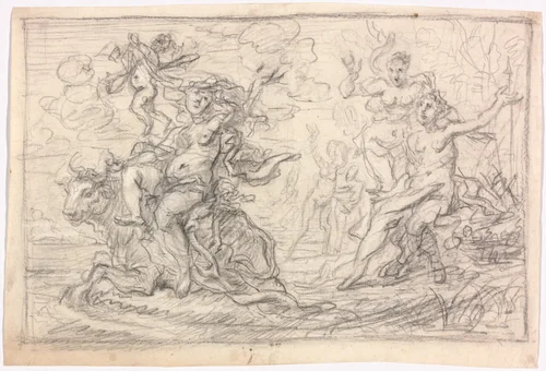 The Rape of Europa by Cornelis Schut, drawing, 1635-1640