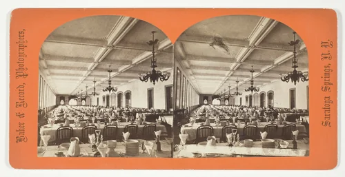 Untitled, stereo, from the series "Saratoga Springs, N. Y." by Baker & Record, photograph, 1875-1899