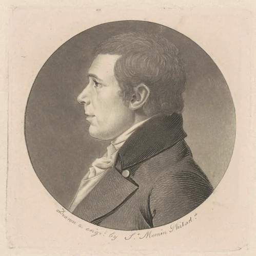 Peter Stephen DuPonceau by Charles B. J. Févret de Saint-Mémin, print, 1795-1805