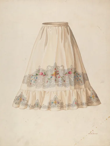 Skirt from Wedding Dress by Edith Towner, index of american design, 1940