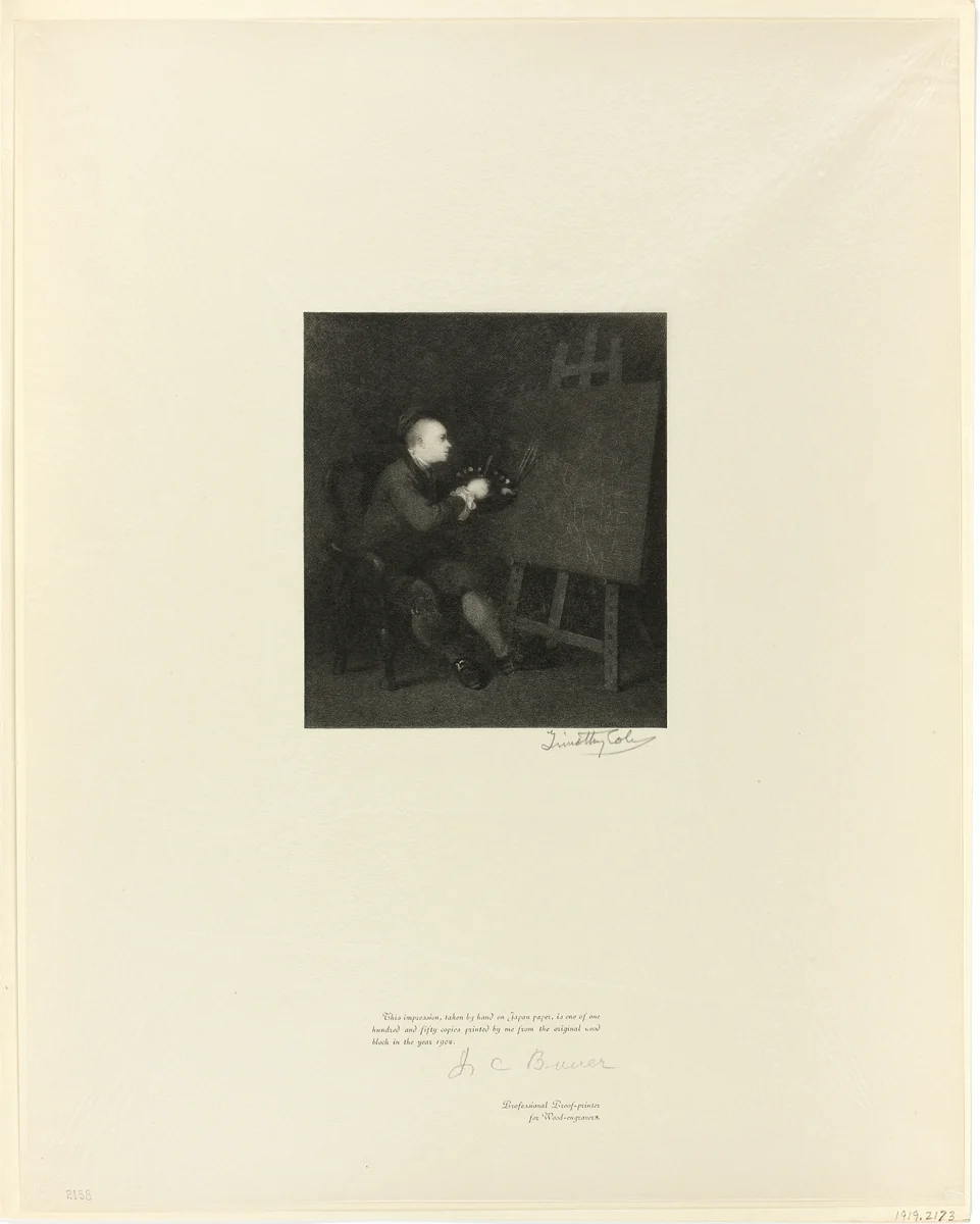 Portrait of William Hogarth, from Old English Masters by Timothy Cole, print, 1897