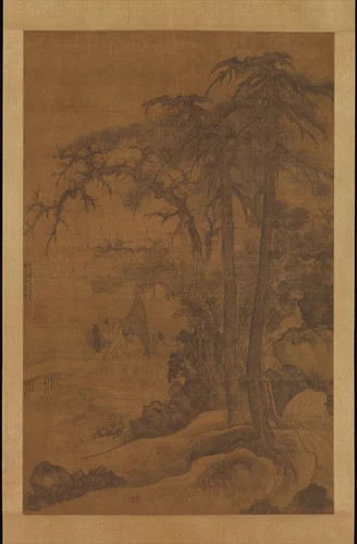 Returning Fishermen by Tang Di, painting, 1342