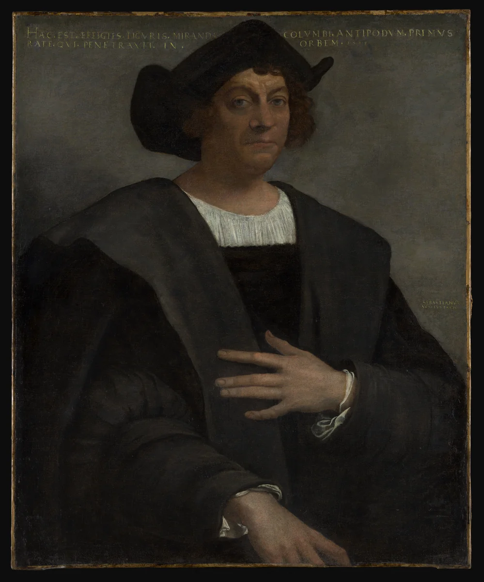 Portrait of a Man, Said to be Christopher Columbus (born about 1446, died 1506) by Sebastiano del Piombo, painting, 1519