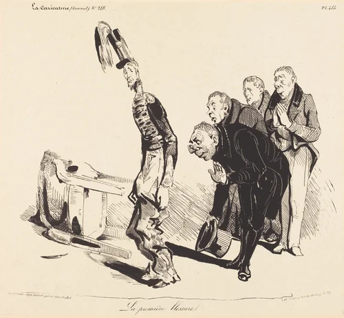 La première blessure by Honoré Daumier, print, 1835