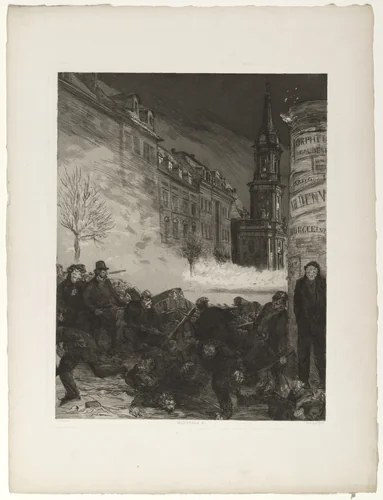 March Days II (Märztage II) from Dramas, Opus IX (Dramen, Opus IX) by Max Klinger, print, 1883