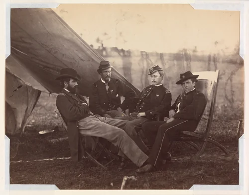[Four Officers] by Alexander Gardner, photograph, 1862-1866