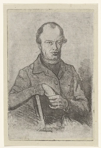 Portret van Johannes Adrianus van der Drift by Jan Weissenbruch, print, 1850