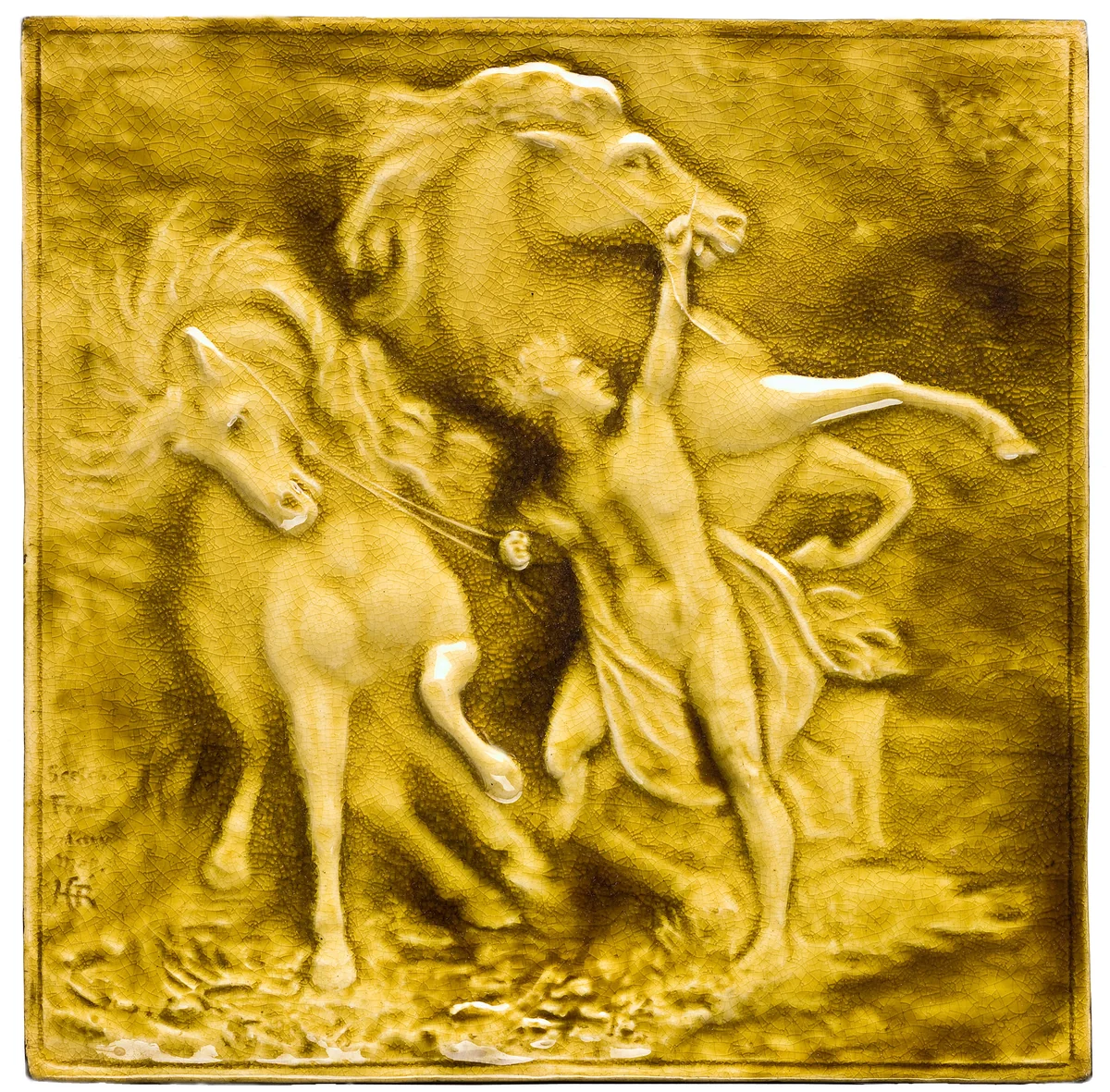 Tile by Chelsea Keramic Art Works, artwork, 1878-1885