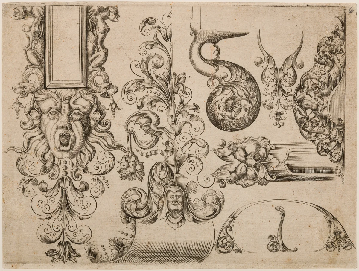 Plate Six from Plusieurs Models des plus nouuelles manieres qui sont en usage en l'Art de Arquebuzerie by C. Jacquinet, print, 1635-1685