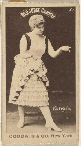 Varonia, from the Actors and Actresses series (N171) for Old Judge Cigarettes by Goodwin & Company, photograph, 1886-1890
