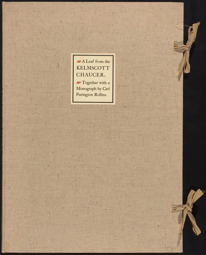 A Leaf from the Kelmscott Chaucer by William Morris, print, 1896