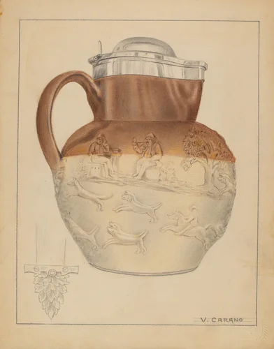 Jug by Vincent Carano, index of american design, 1936