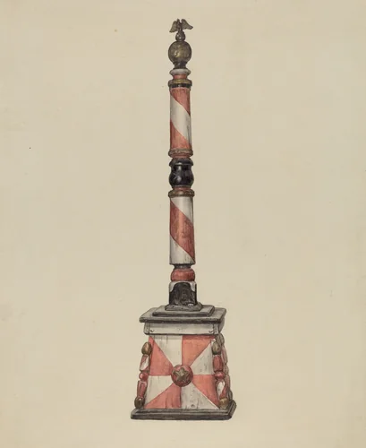 Barber Pole by American 20th Century, index of american design, 1935-1942