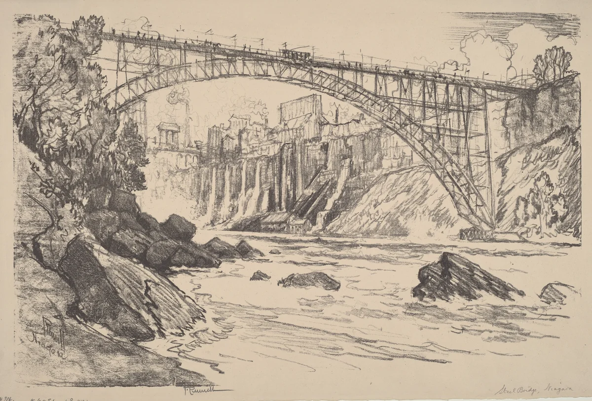 The Steel Bridge by Joseph Pennell, print, 1910