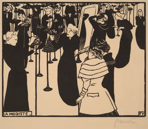 La Modiste (The Milliner) by Félix Vallotton, print, 1894