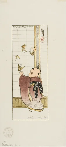Butterflies by Helen Hyde, print, 1908