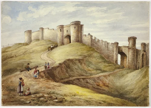 Scarborough Castle by Elizabeth Murray, painting, 1854