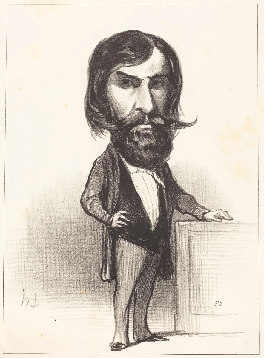 Ch. Ferdinand Gambon by Honoré Daumier, print, 1849